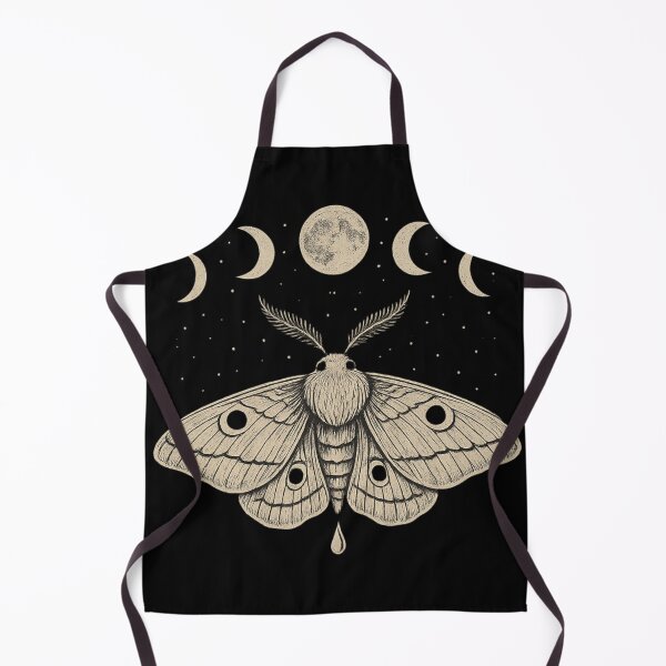 Item preview, Luna Moth with Moon Phases – Gothic Night Moth designed and sold by Mouraludia.
