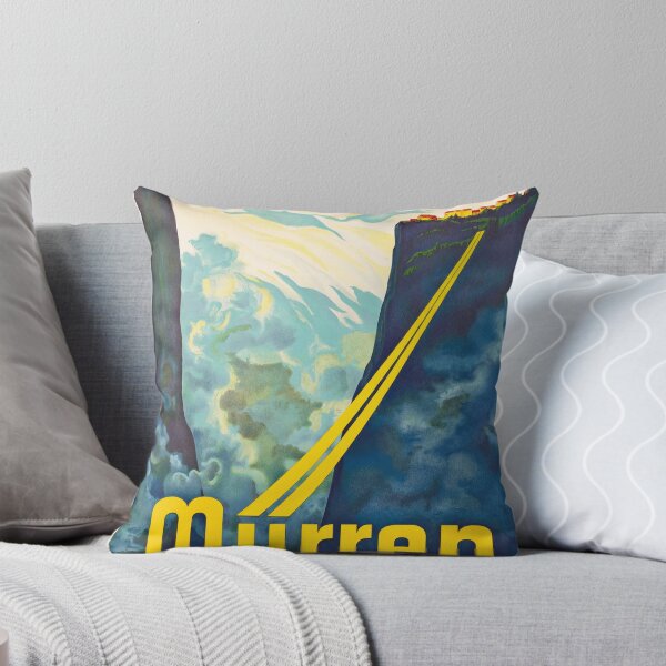 Item preview, Mürren Schweiz Snowy Mountain Landscape Cliffside Village Travel Poster : Vintage Artwork designed and sold by artofuniverse.