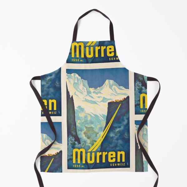 Item preview, Mürren Schweiz Snowy Mountain Landscape Cliffside Village Travel Poster : Vintage Artwork designed and sold by artofuniverse.