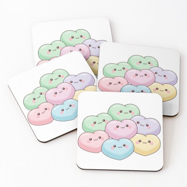 Item preview, Super Cute Kawaii Heart Candies – Smiling Pastel Valentine Candy Stickers designed and sold by Fandom Universe.