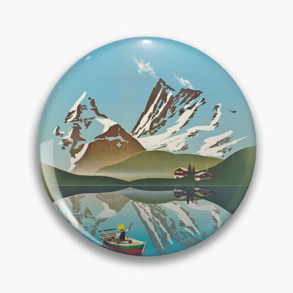 Item preview, Swissair Airplane Over Alpine Lake Snowy Mountains Travel Poster : Vintage Airline designed and sold by artofuniverse.