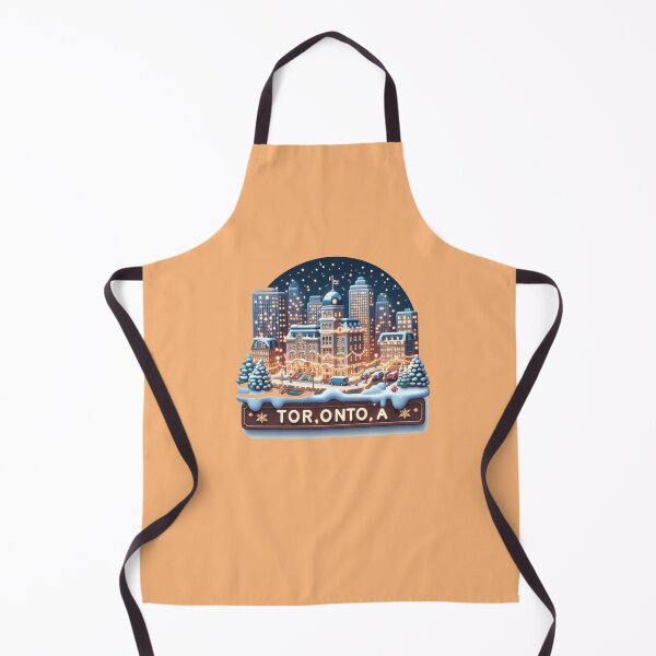 Item preview, Toronto Canada – Winter Holiday Night | Cute 3D City Label, designed and sold by PaintMeWorld.