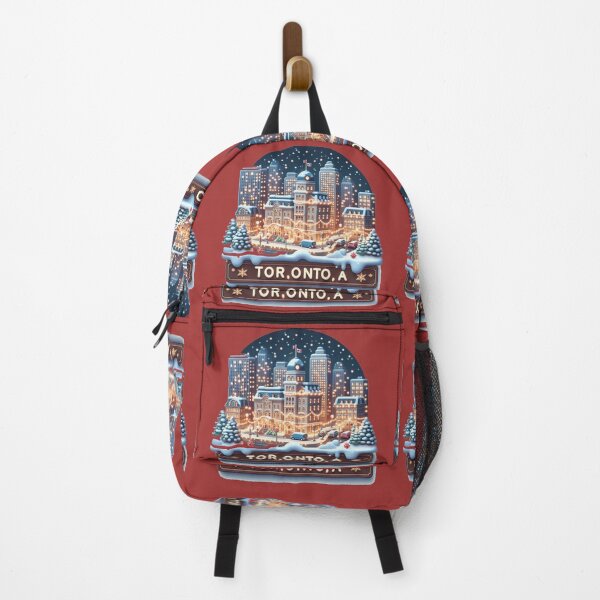 Item preview, Toronto Canada – Winter Holiday Night | Cute 3D City Label, designed and sold by PaintMeWorld.