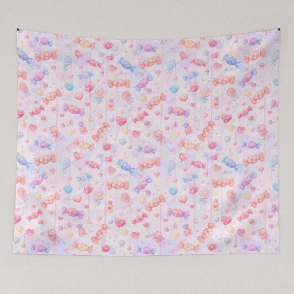 Item preview, Cute Candy and Heart Lollipop Seamless Pattern designed and sold by juthamas8426.