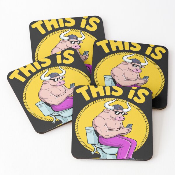Item preview, This Is Bullsht Funny Cow Toilet Humorous Design Men Women 2 designed and sold by Rackaam.
