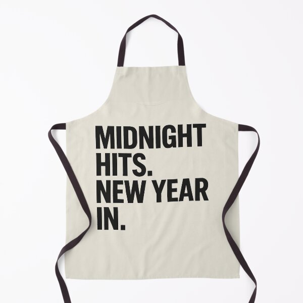 Item preview, Midnight Hits New Year In – Minimal New Year Typography designed and sold by mbmstores.