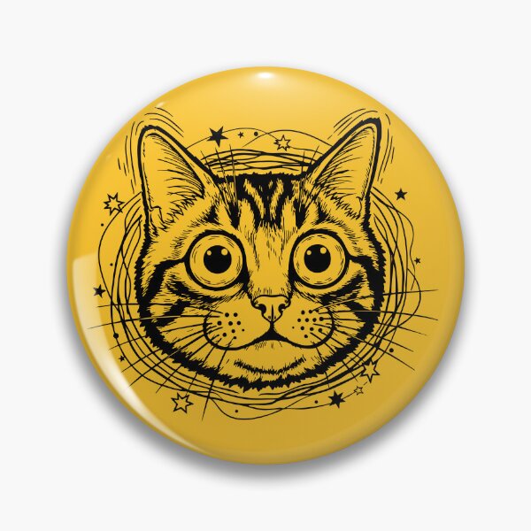 Item preview, Wide Eyed Shocked Cat funny meme designed and sold by AnnArtshock.