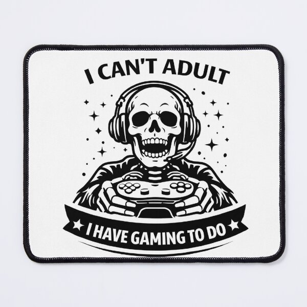 Item preview, I Can’t Adult – I Have Gaming To Do | Funny gamer skull design for gamers and nerds designed and sold by Hischers Solution.