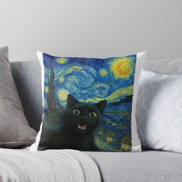 Item preview, Black Cat Starry Night Van Gogh Cat Selfie Cat Mom Cat Lover designed and sold by KevinorNorris.