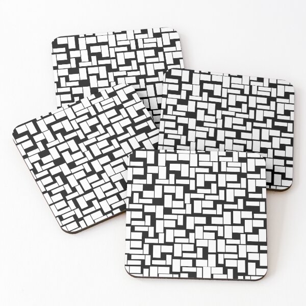 Item preview, Black and White Geometric Block Pattern designed and sold by NNAANN.