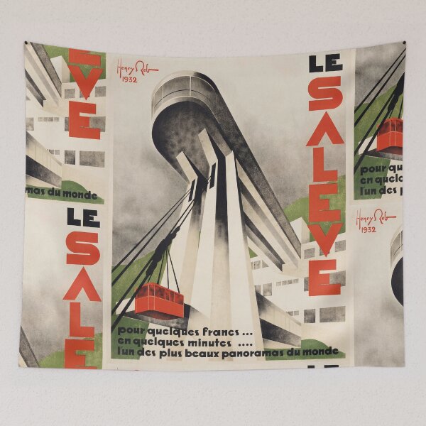 Item preview, Le Saleve Cable Car Station Architecture Mountain Transport Travel Poster : Art Deco designed and sold by artofuniverse.