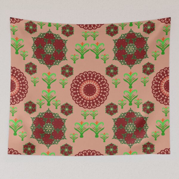 Item preview, Earthy Folk Mandala Harmony designed and sold by OIL Pattern Design .