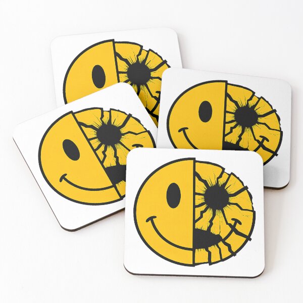 Item preview, Broken Smiley Face Dark Retro Horror Illustration designed and sold by Amanda's Factory.