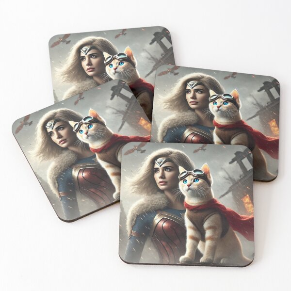 Item preview, Stormbound Heroes – Warrior Woman and Hero Cat designed and sold by Dogandesighn.