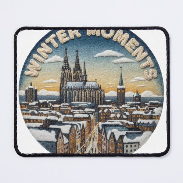 Item preview, Cologne Winter Moments Cathedral City – Cozy Winter Gift Art designed and sold by Imaginarium of Chaos falcon88 .