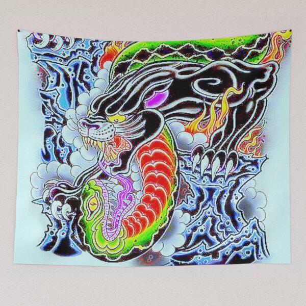 Item preview, Black Panther & Green Snake designed and sold by NightRaida.