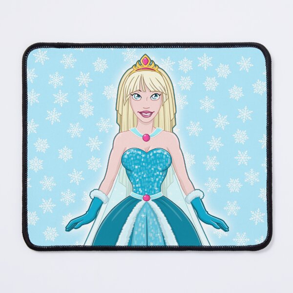 Item preview, Snow Princess in Blue Dress with Snowflake Background designed and sold by Liron Peer's Magical Store.