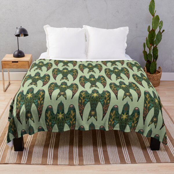 Item preview, Green swallow, colorful folklore symbolic birds designed and sold by Dormitria.
