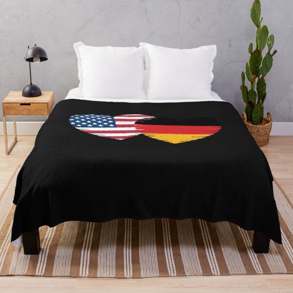 Item preview, USA Germany Flag Heart Valentines Day German American designed and sold by Rackaam.