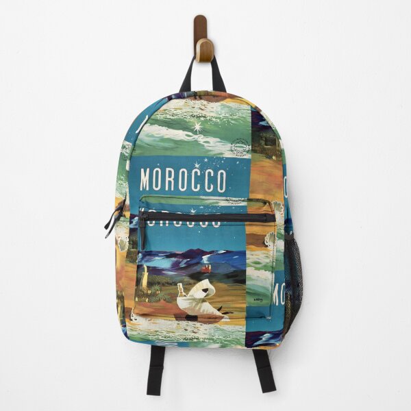 Item preview, Morocco Coastal Landscape Rider And Donkey Travel Poster : Vintage Artwork designed and sold by artofuniverse.