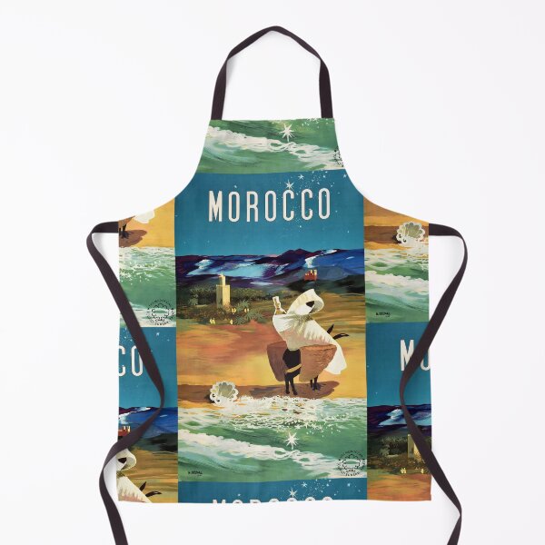 Item preview, Morocco Coastal Landscape Rider And Donkey Travel Poster : Vintage Artwork designed and sold by artofuniverse.