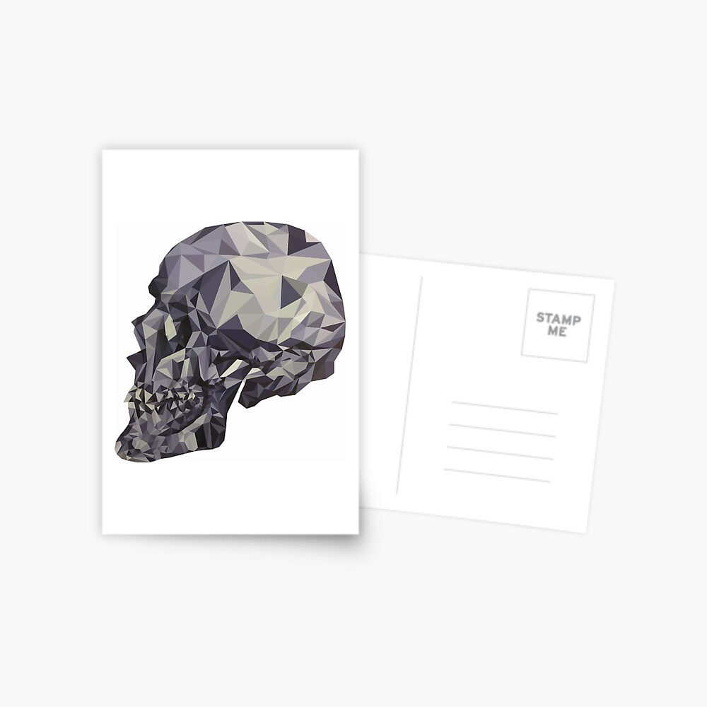 Geometric Skull Postcard