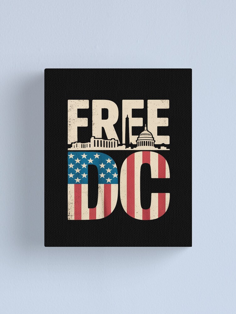 Thumbnail 1 of 3, Canvas Print, Washington Free DC - Free DC designed and sold by Rackaam.