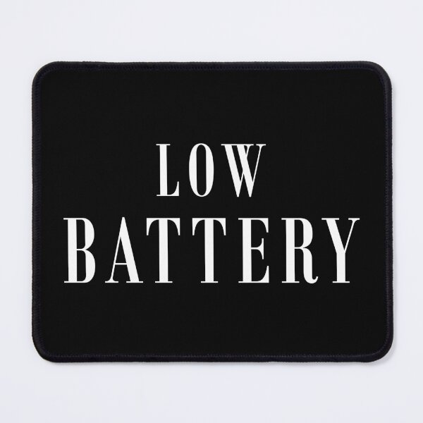 Item preview, Low Battery Quote T-Shirt | Burnout Minimal Typography Design designed and sold by PixelPlush.