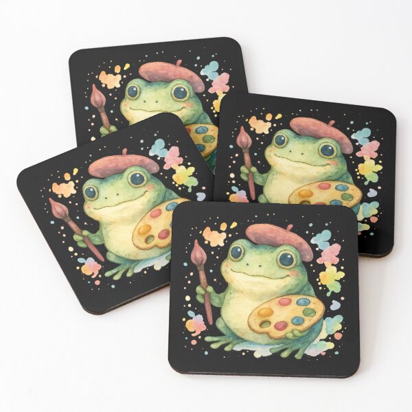 Item preview, Whimsical Frog Artist in Watercolor designed and sold by MKreative Studio.