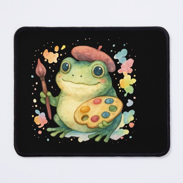 Item preview, Whimsical Frog Artist in Watercolor designed and sold by MKreative Studio.