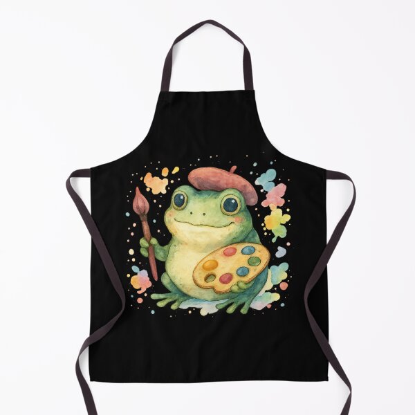 Item preview, Whimsical Frog Artist in Watercolor designed and sold by MKreative Studio.