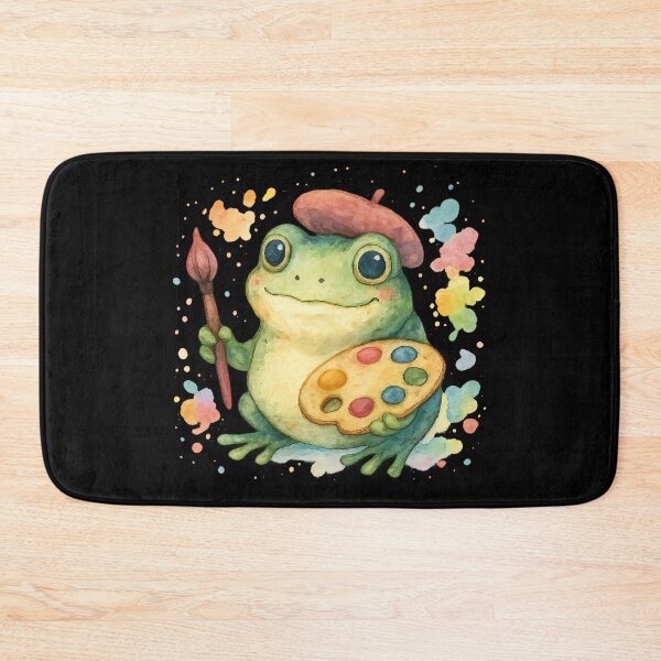 Item preview, Whimsical Frog Artist in Watercolor designed and sold by MKreative Studio.