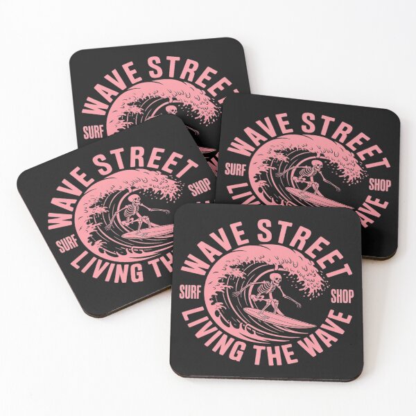 Artikelvorschau, Wave Street Skelett Surfer Vibes Strand Surfen entworfen und verkauft von Rackaam.