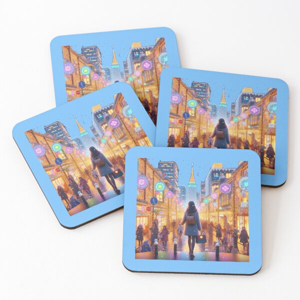 Item preview,  Seoul Korea – Christmas Light Festival Night | Cute 3D City Label ,  designed and sold by PaintMeWorld.