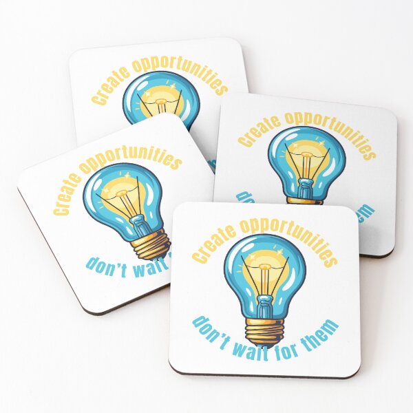 Item preview, Create Opportunities Quote – Entrepreneur Mindset Light Bulb Art designed and sold by Hayir Design.