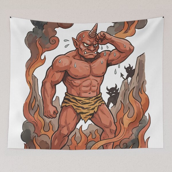 Item preview, Folclore japonés: Jigoku Workout Oni designed and sold by bapupa.