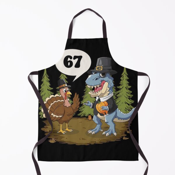Item preview, Funny 67 Six Seven Thanksgiving T-Rex vs Turkey Shirt designed and sold by LashondaGreen89.