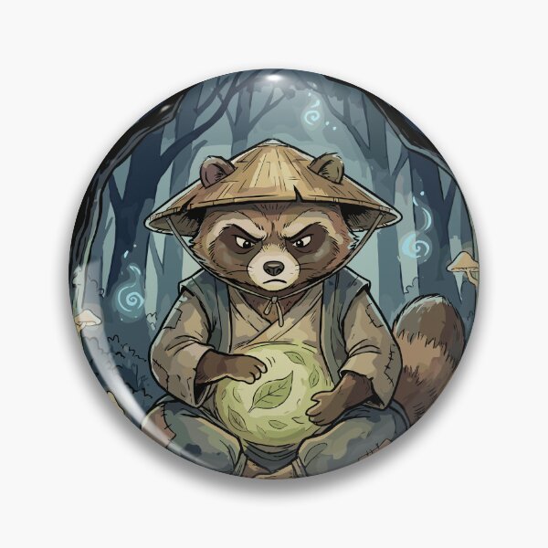 Item preview, Japanese Folklore: Tanuki Raccoon Drumming in the Woods designed and sold by bapupa.