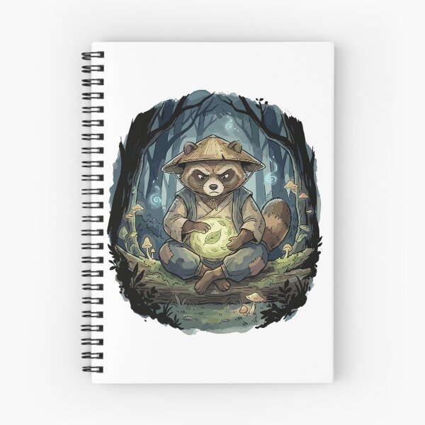 Item preview, Japanese Folklore: Tanuki Raccoon Drumming in the Woods designed and sold by bapupa.