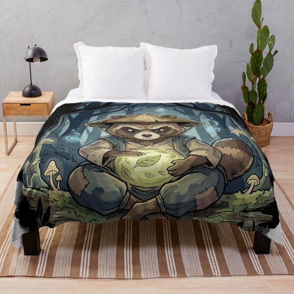 Item preview, Japanese Folklore: Tanuki Raccoon Drumming in the Woods designed and sold by bapupa.