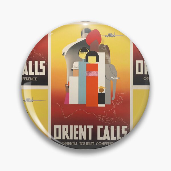 Item preview, Orient Calls Oriental Travel Advertisement Stylized Figures Poster : Art Deco Tourism designed and sold by artofuniverse.