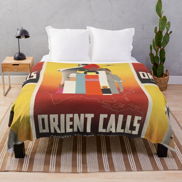 Item preview, Orient Calls Oriental Travel Advertisement Stylized Figures Poster : Art Deco Tourism designed and sold by artofuniverse.