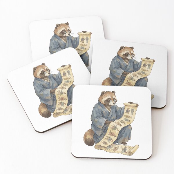 Item preview, Japanese Folklore: Tanuki Raccoon Scroll of Shapeshifting	 designed and sold by bapupa.