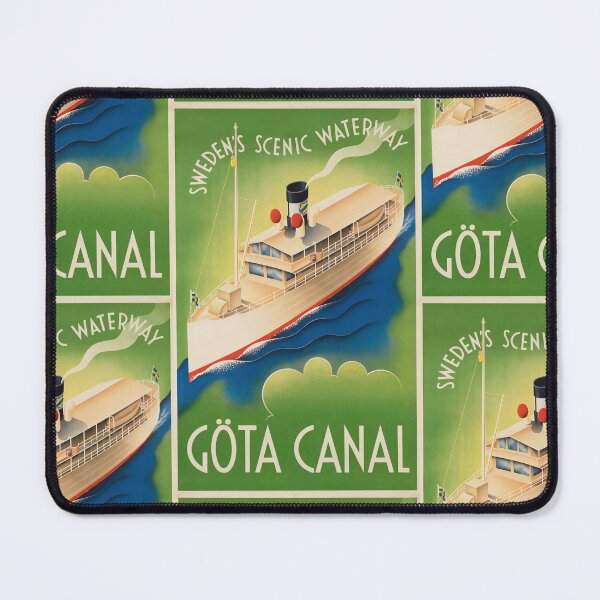 Item preview, Swedens Scenic Waterway Passenger Ship Illustration Travel Poster : Vintage Art designed and sold by artofuniverse.