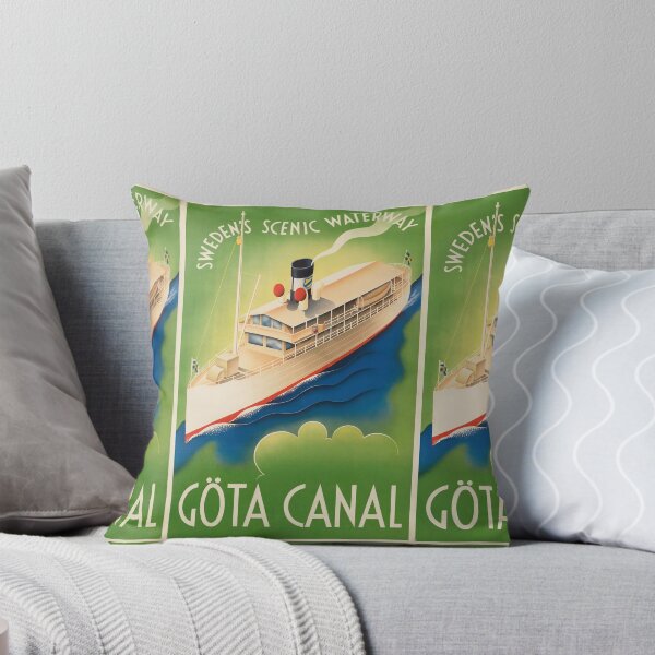 Item preview, Swedens Scenic Waterway Passenger Ship Illustration Travel Poster : Vintage Art designed and sold by artofuniverse.