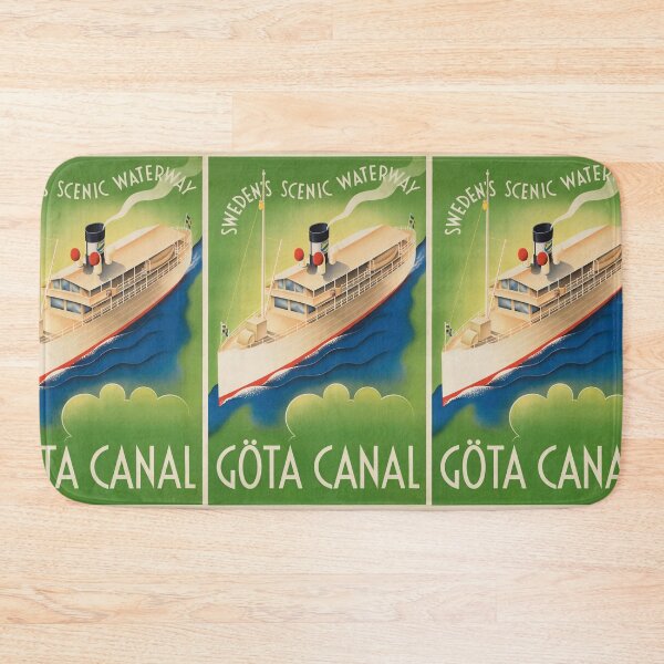 Item preview, Swedens Scenic Waterway Passenger Ship Illustration Travel Poster : Vintage Art designed and sold by artofuniverse.