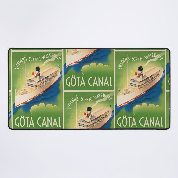 Item preview, Swedens Scenic Waterway Passenger Ship Illustration Travel Poster : Vintage Art designed and sold by artofuniverse.