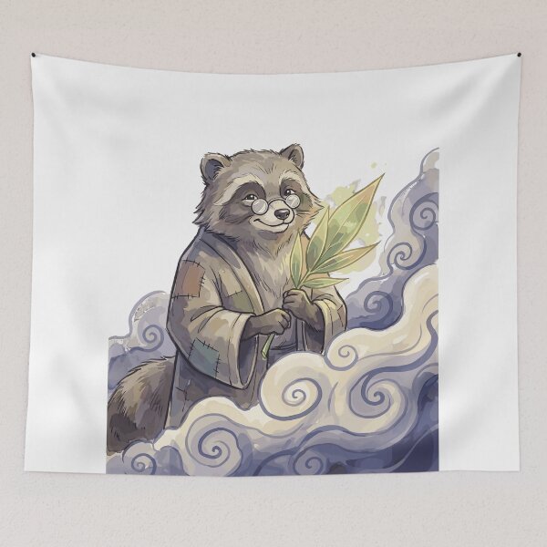 Item preview,  Japanese Folklore: Transformation Mist Tanuki Raccoon designed and sold by bapupa.