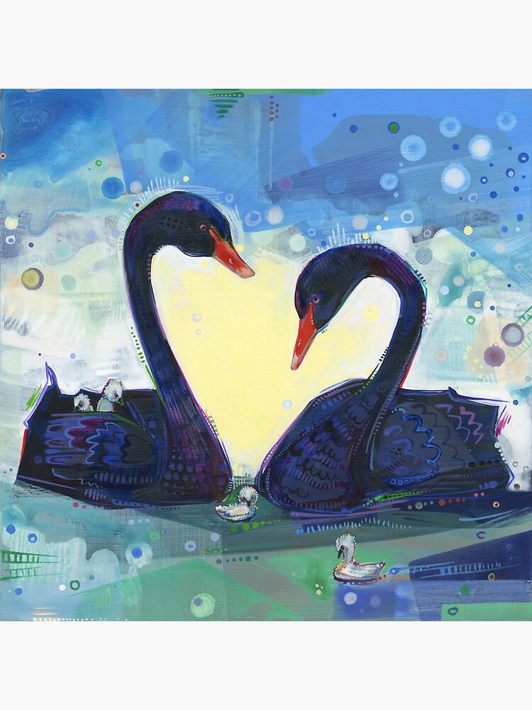 Black Swan Painting - 2012 by gwennpaints