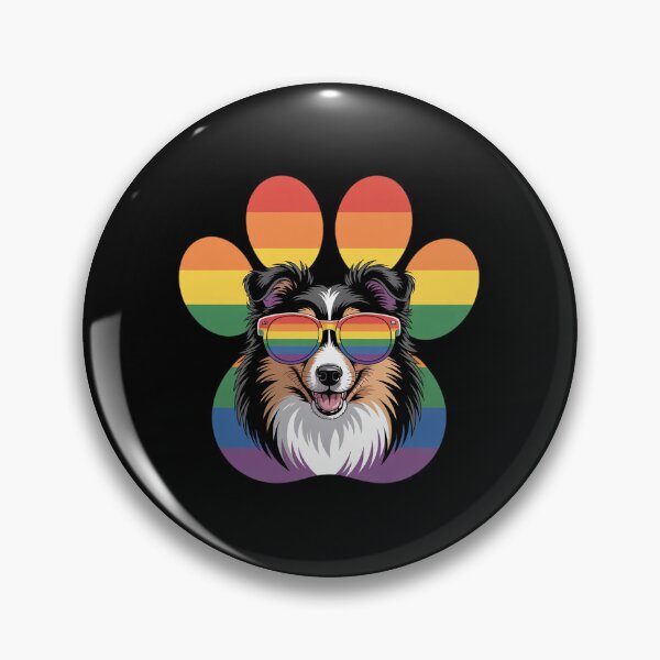 Item preview, LGBT Shetland Sheepdog Rainbow Dog Paw Lesbian Gay Pride designed and sold by RsFilsingerArt.